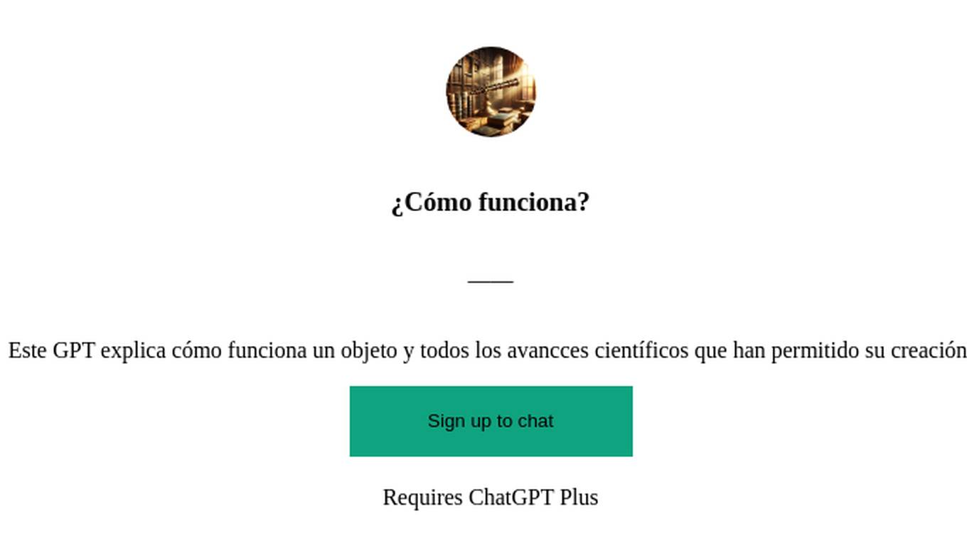 ¿Cómo funciona? Screenshot