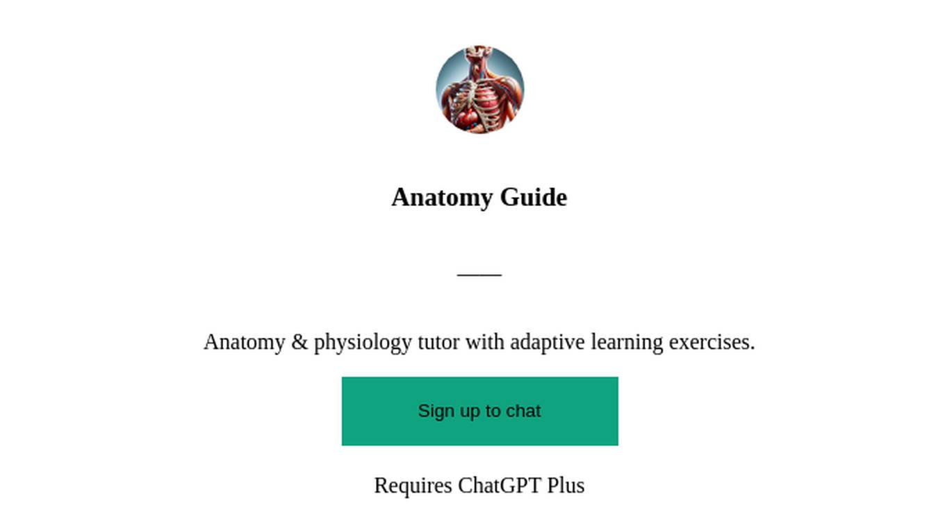 Anatomy Guide Screenshot