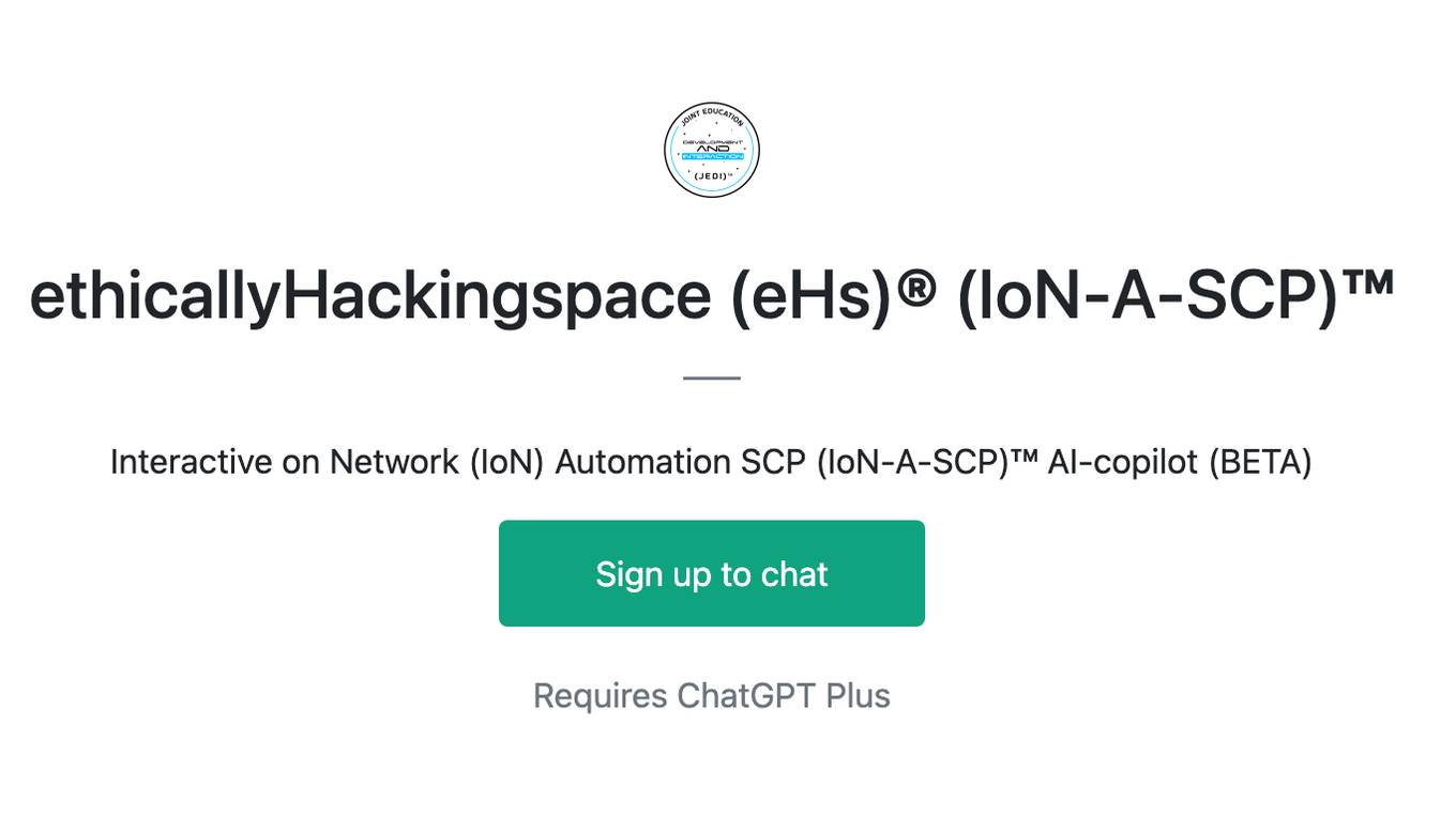 ethicallyHackingspace (eHs)® (IoN-A-SCP)™ Screenshot