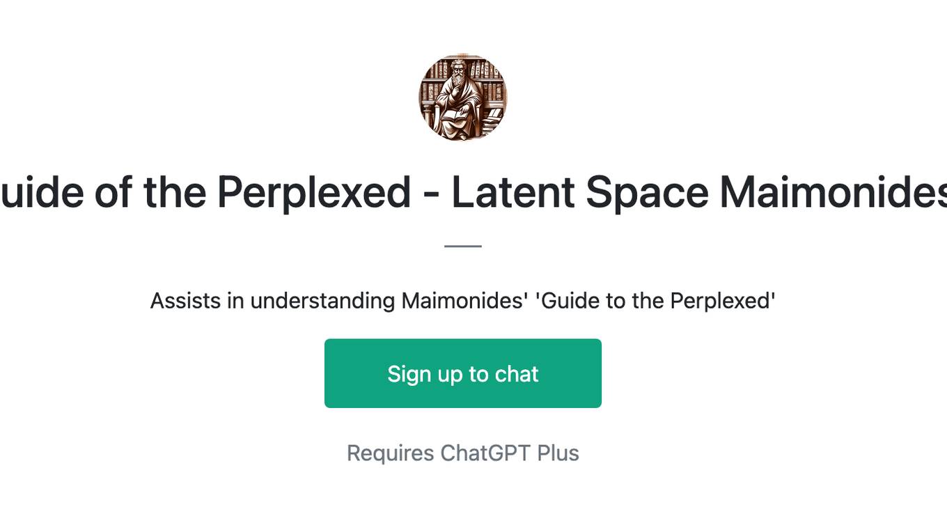 Guide of the Perplexed - Latent Space Maimonides Screenshot