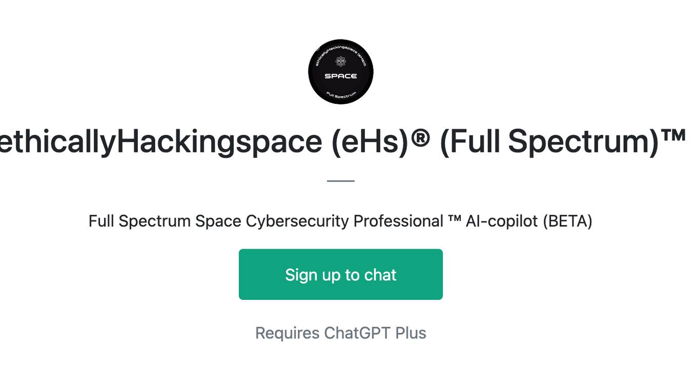 ethicallyHackingspace (eHs)®  (Full Spectrum)™ Screenshot