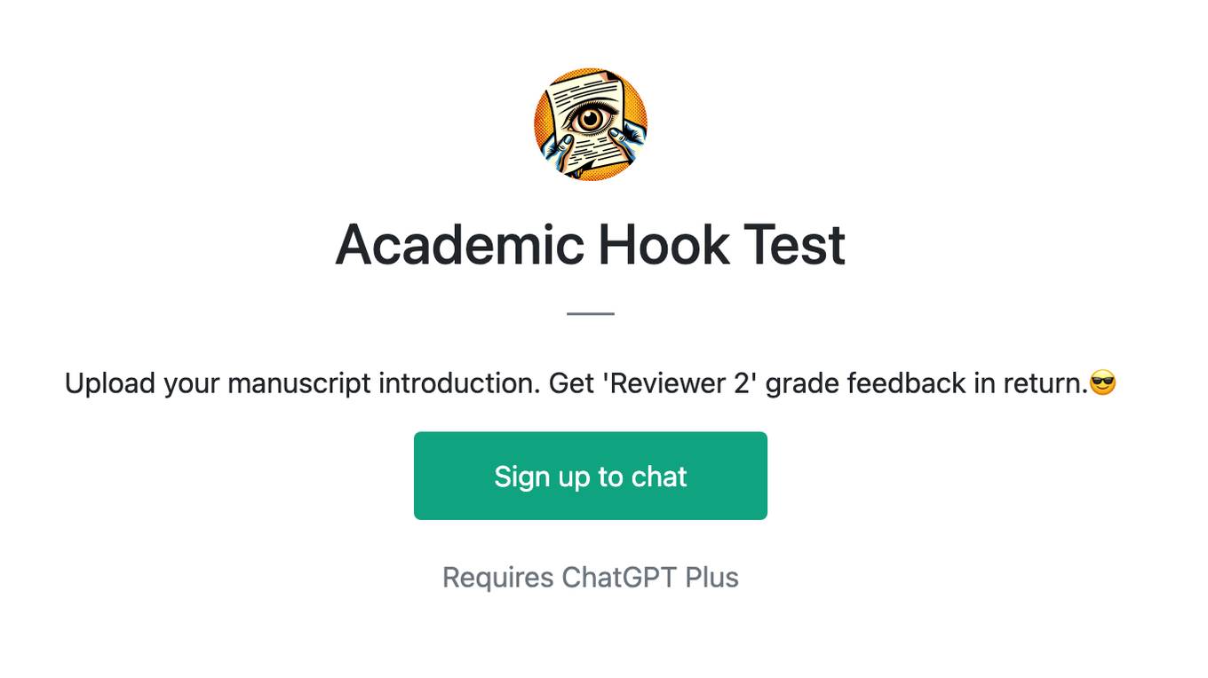 Academic Hook Test Screenshot