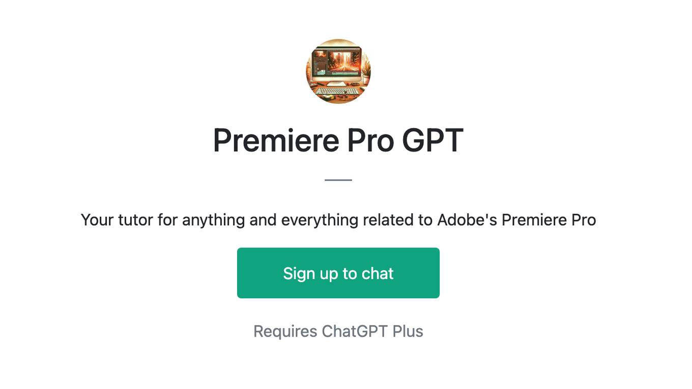 Premiere Pro GPT Screenshot