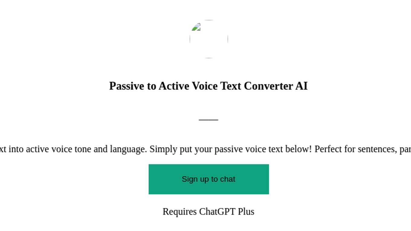 Passive to Active Voice Text Converter AI Screenshot