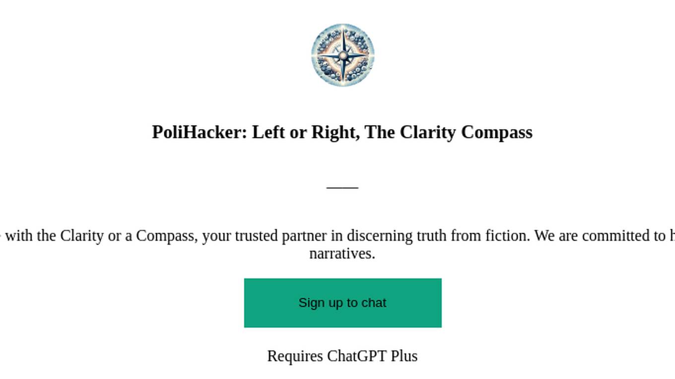 PoliHacker: Left or Right, The Clarity Compass Screenshot