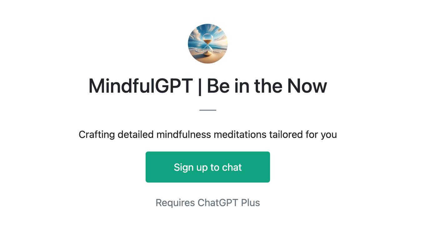 MindfulGPT | Be in the Now Screenshot