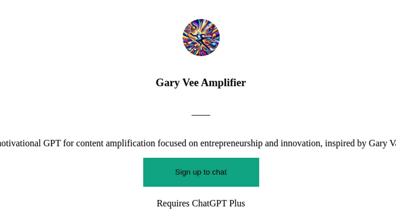 Gary Vee Amplifier Screenshot