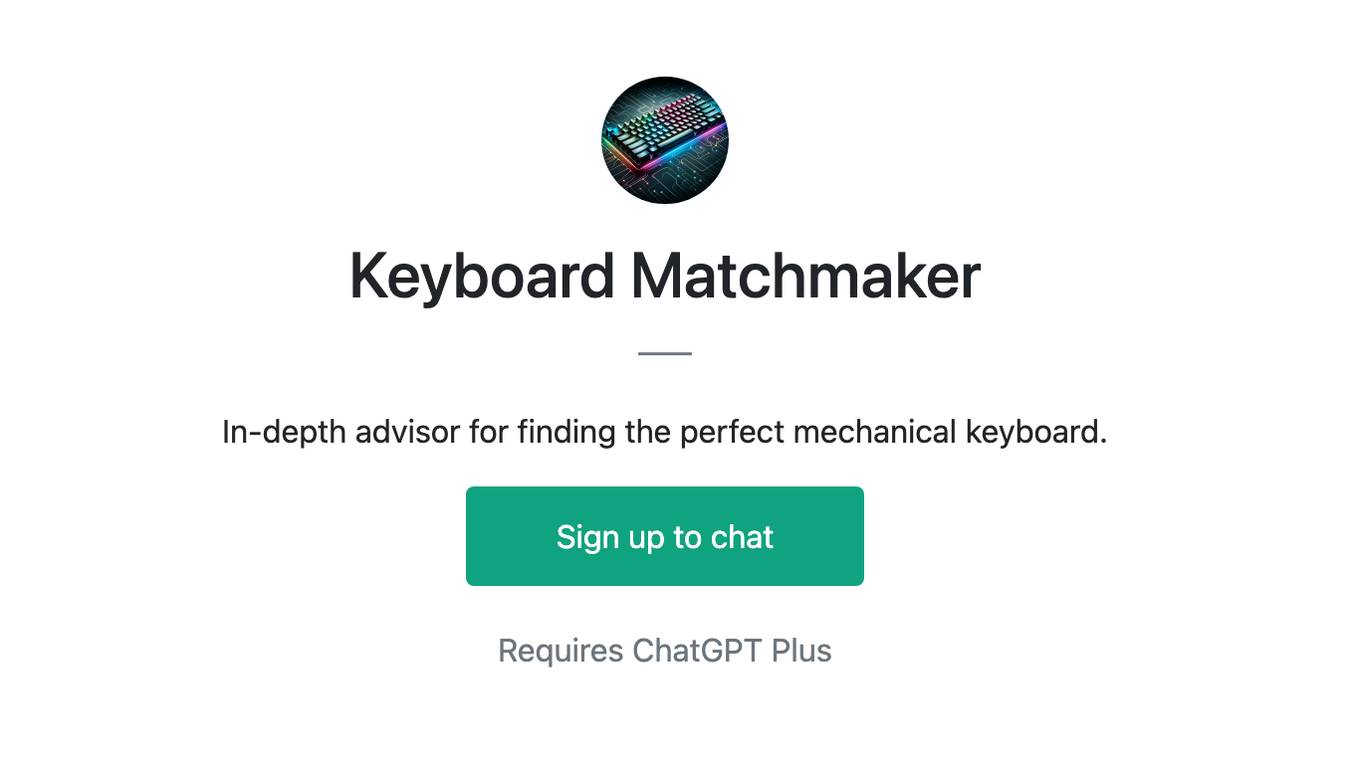 Keyboard Matchmaker Screenshot