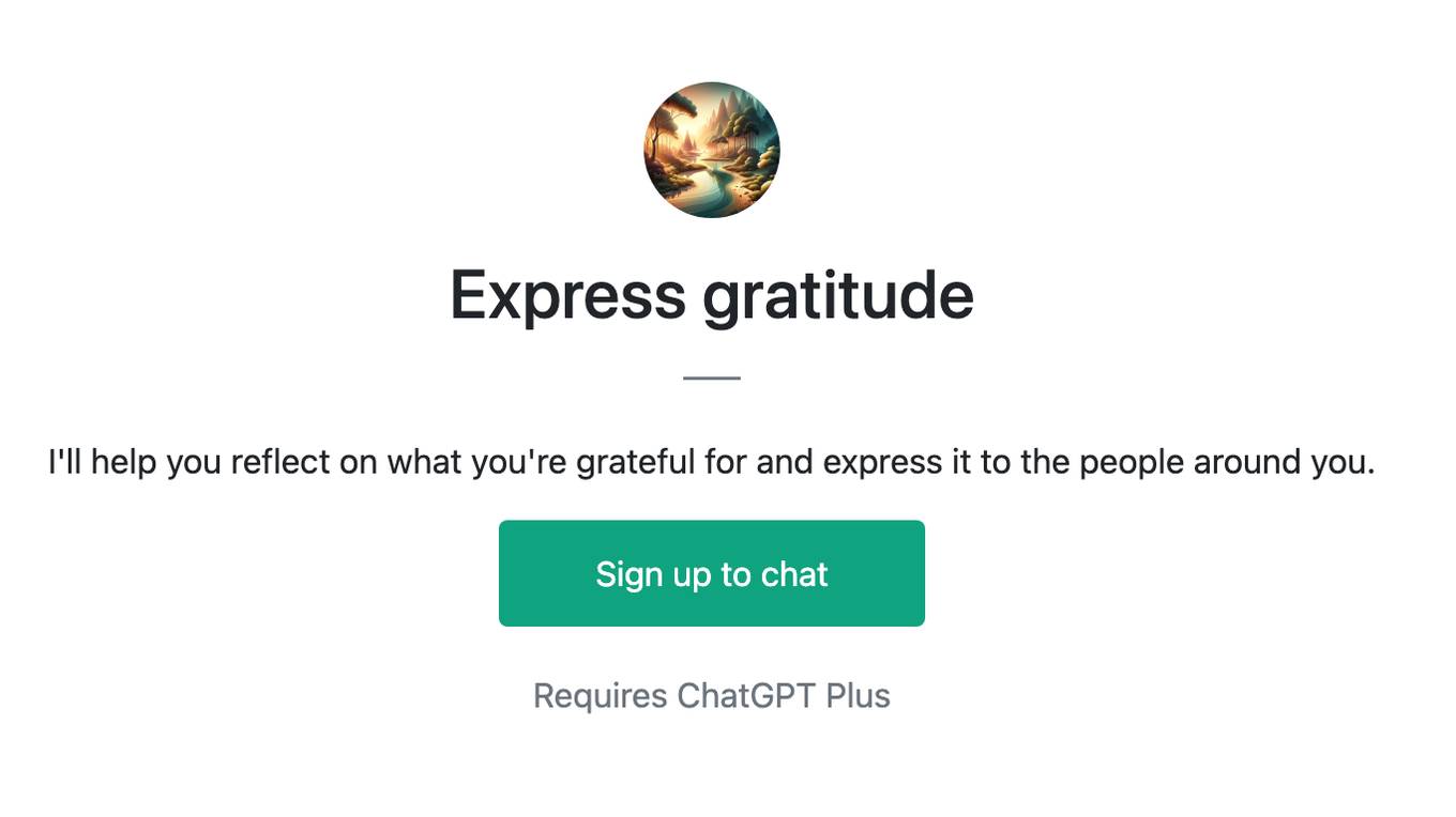 Express gratitude Screenshot