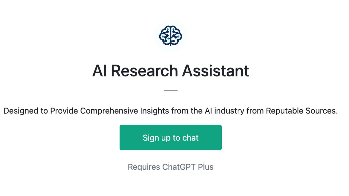 AI Research Assistant Screenshot