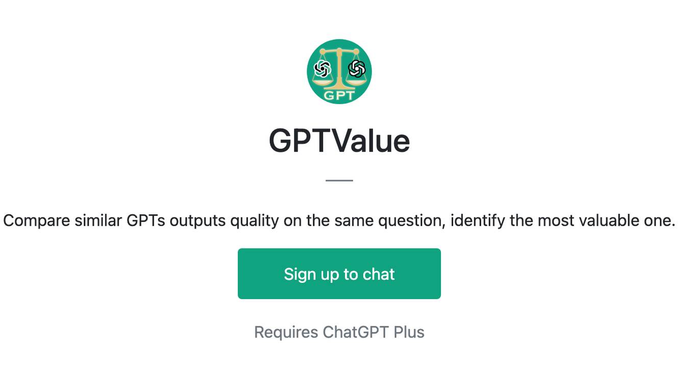 GPTValue Screenshot