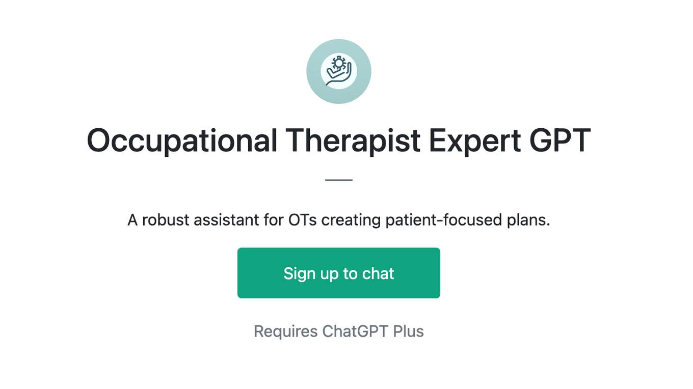 Occupational Therapist Expert GPT Screenshot