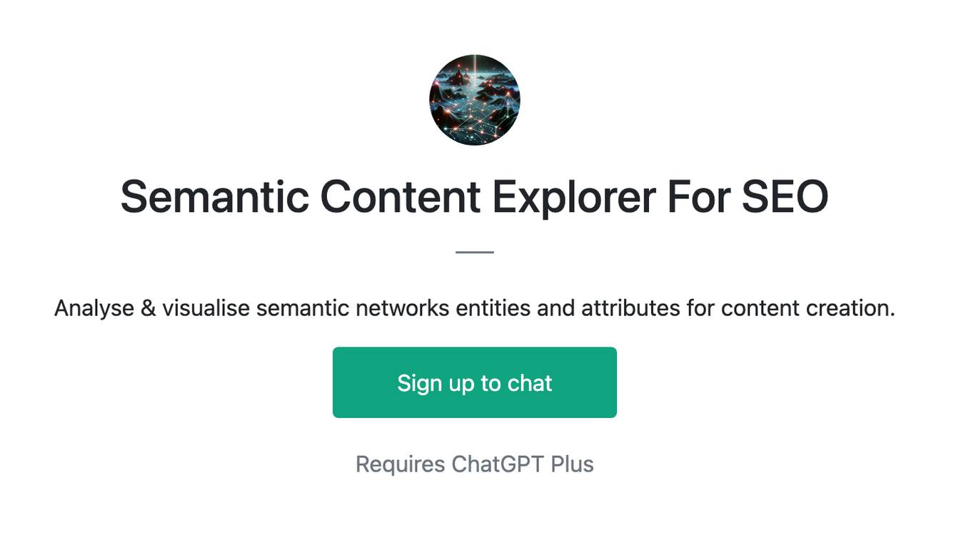 Semantic Content Explorer For SEO Screenshot