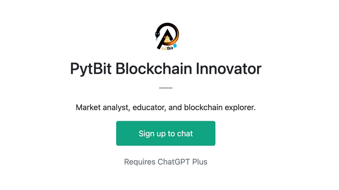 PytBit Blockchain Innovator Screenshot