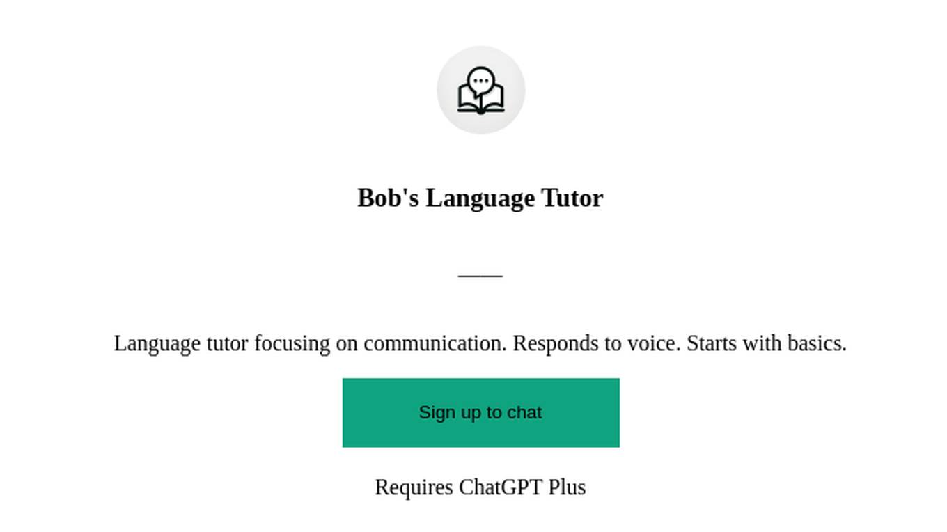 Bob's Language Tutor Screenshot