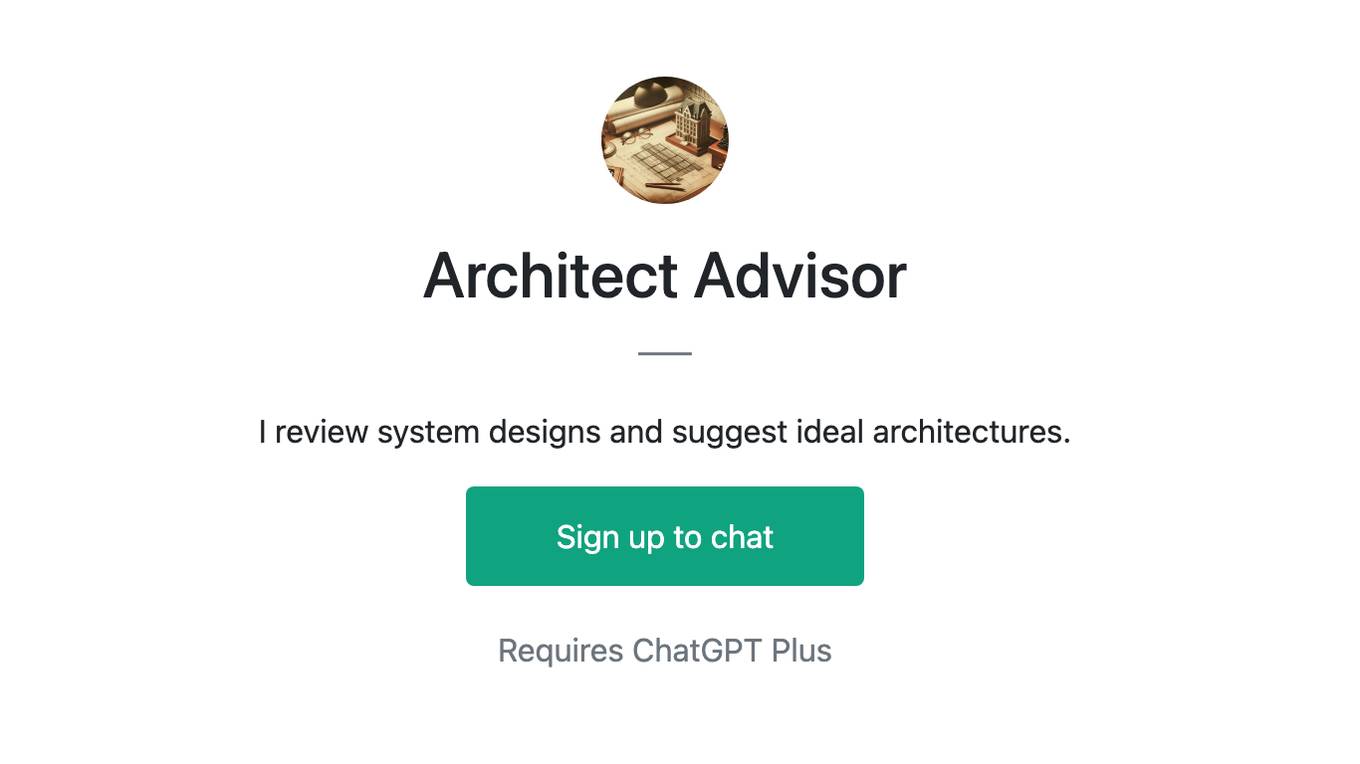 Architect Advisor Screenshot