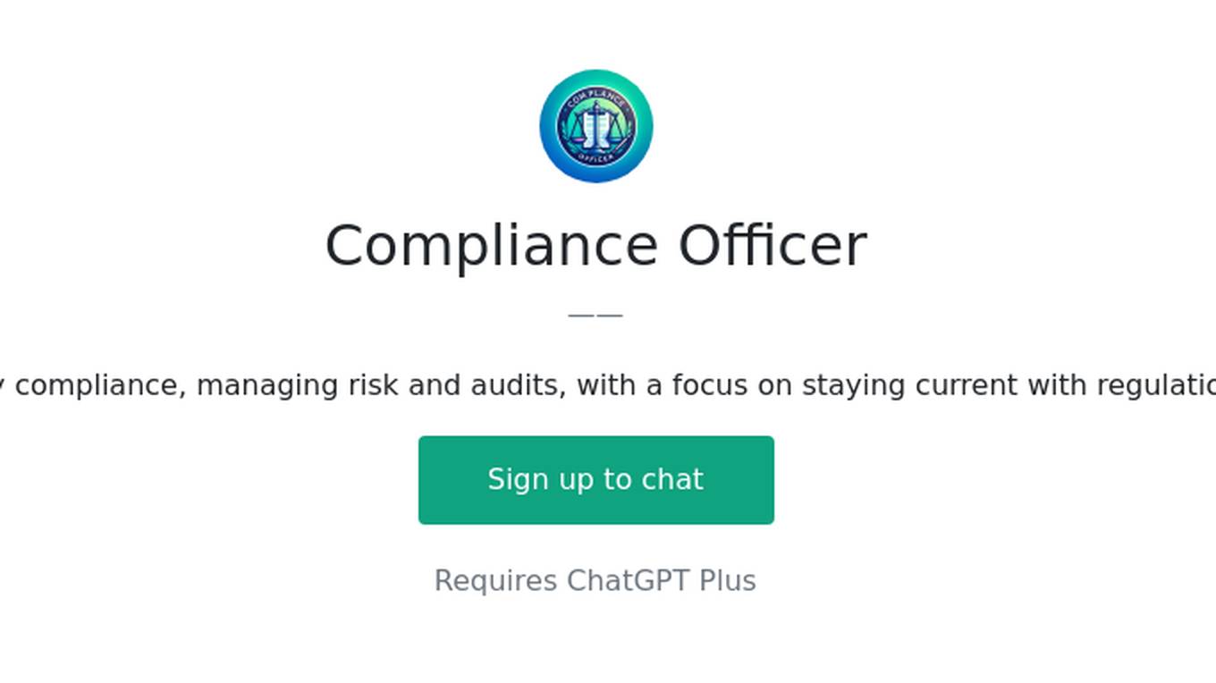 Compliance Officer Screenshot