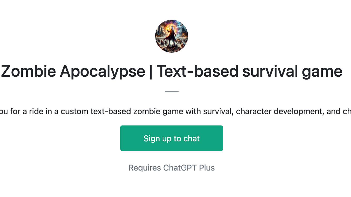 Zombie Apocalypse | Text-based survival game Screenshot