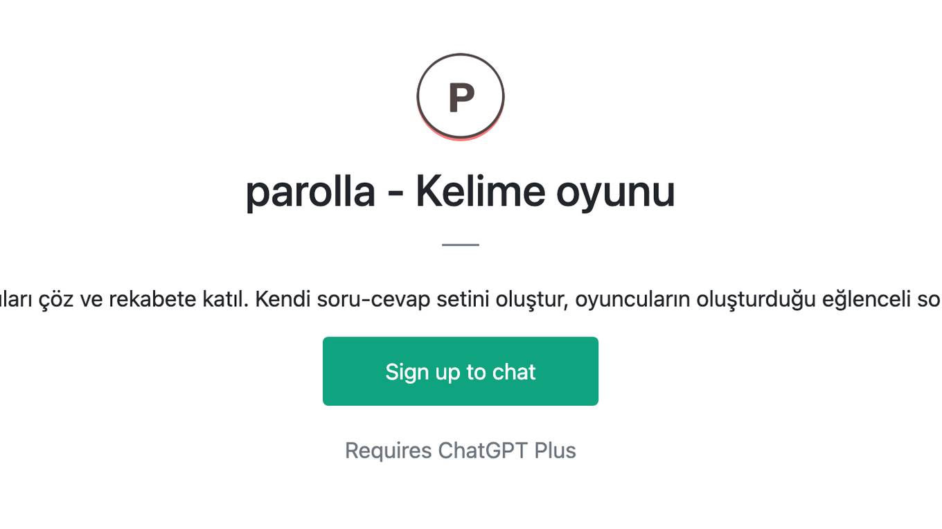 parolla - Kelime oyunu Screenshot