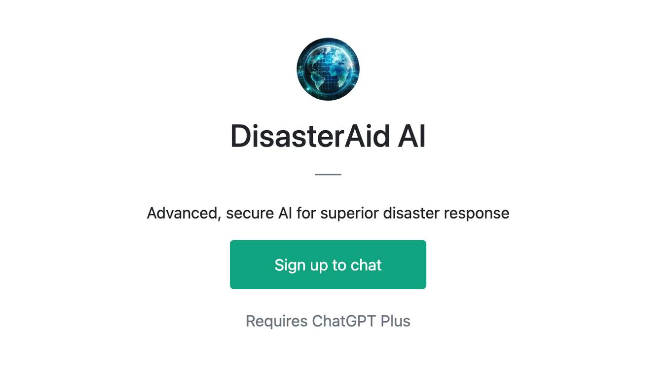 DisasterAid AI Screenshot