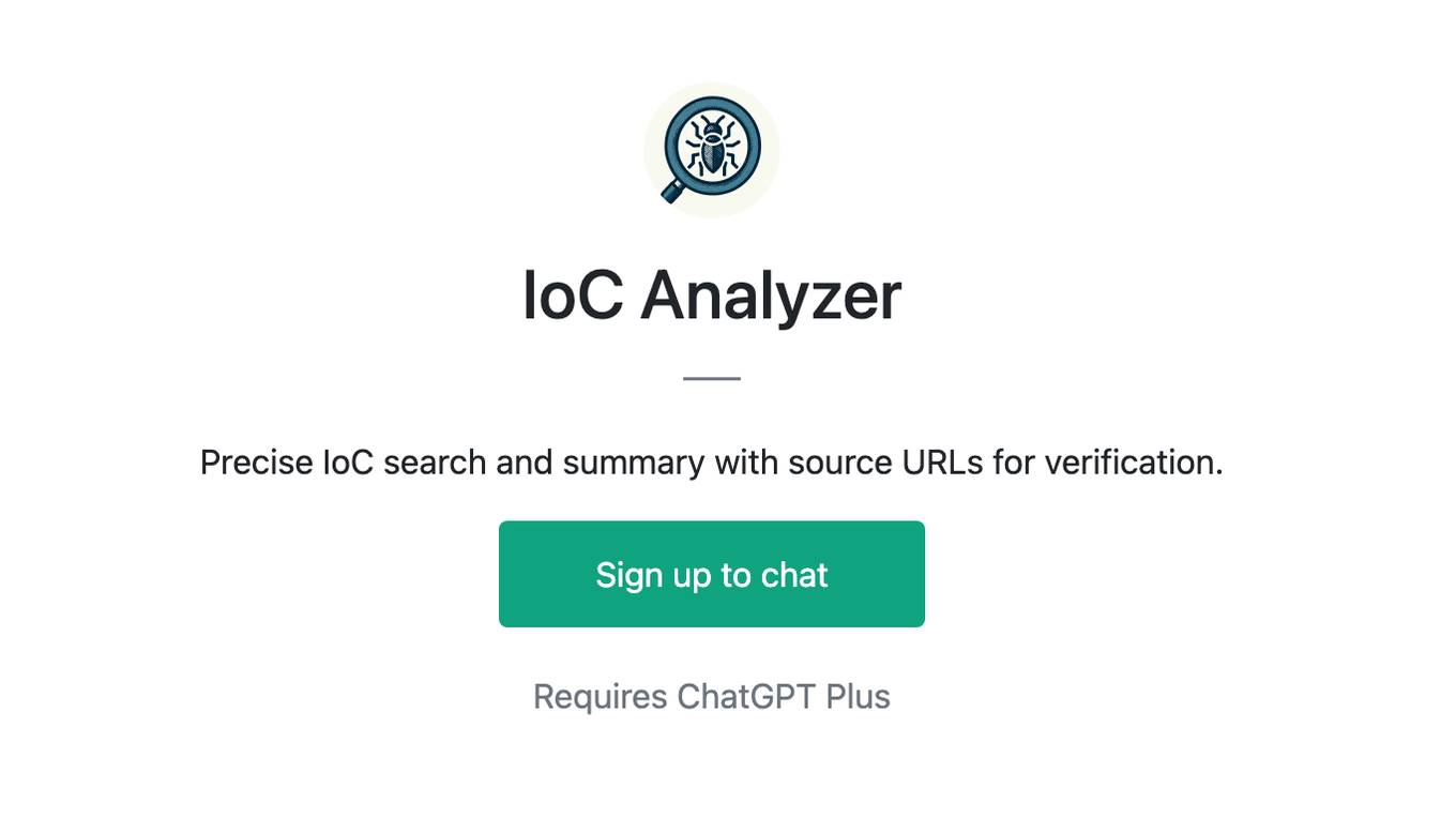 IoC Analyzer Screenshot