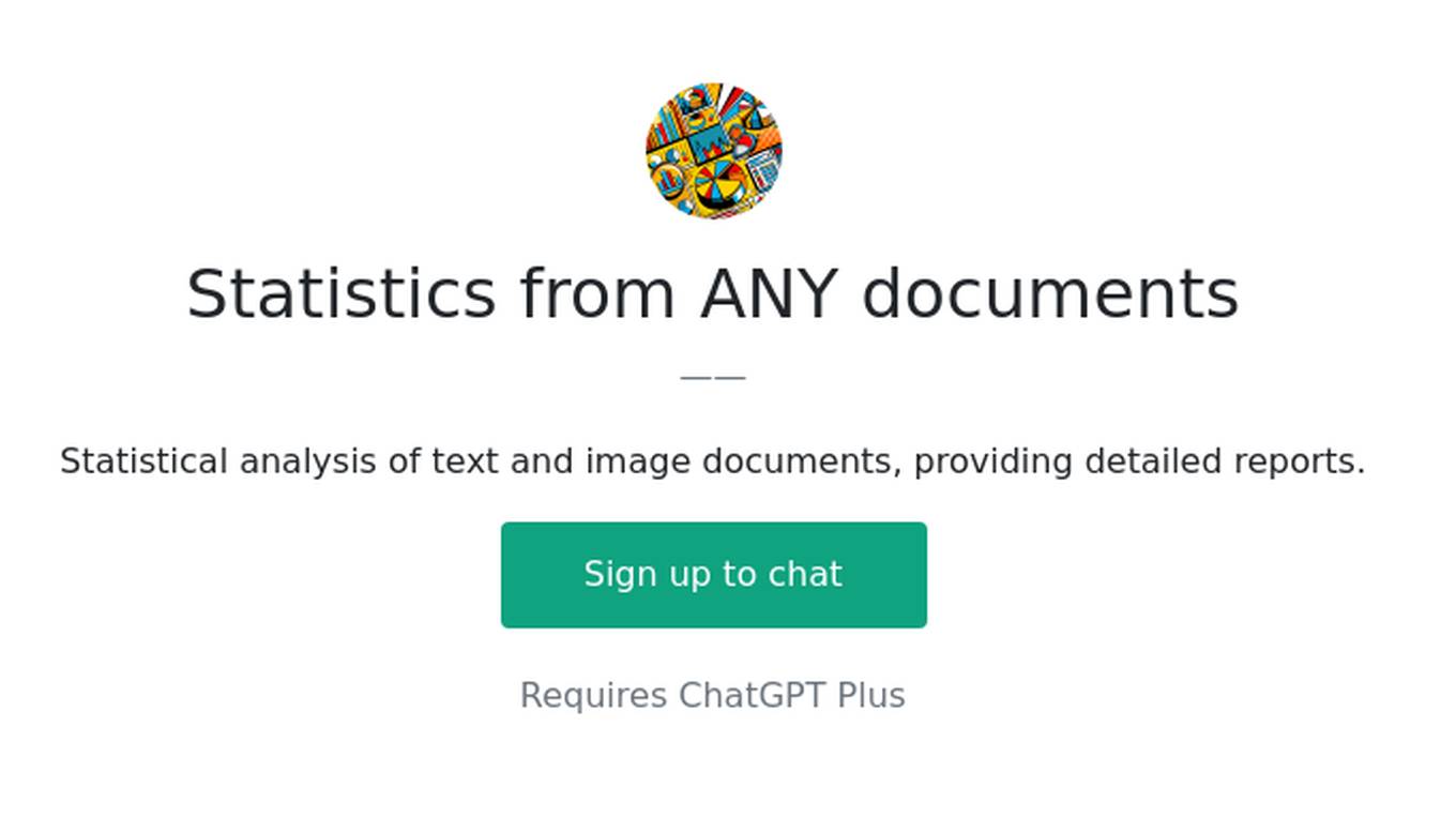 Statistics from ANY documents Screenshot