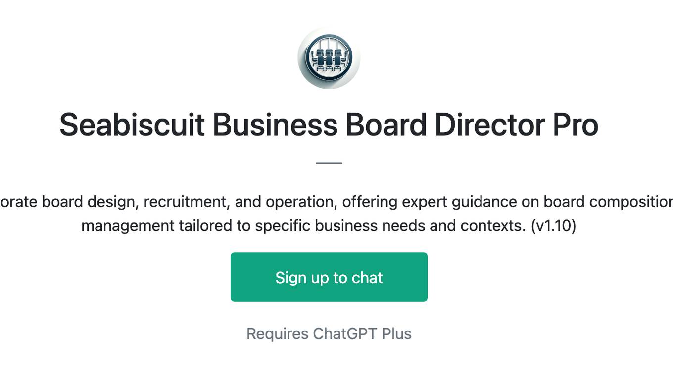 Seabiscuit Business Board Director Pro Screenshot