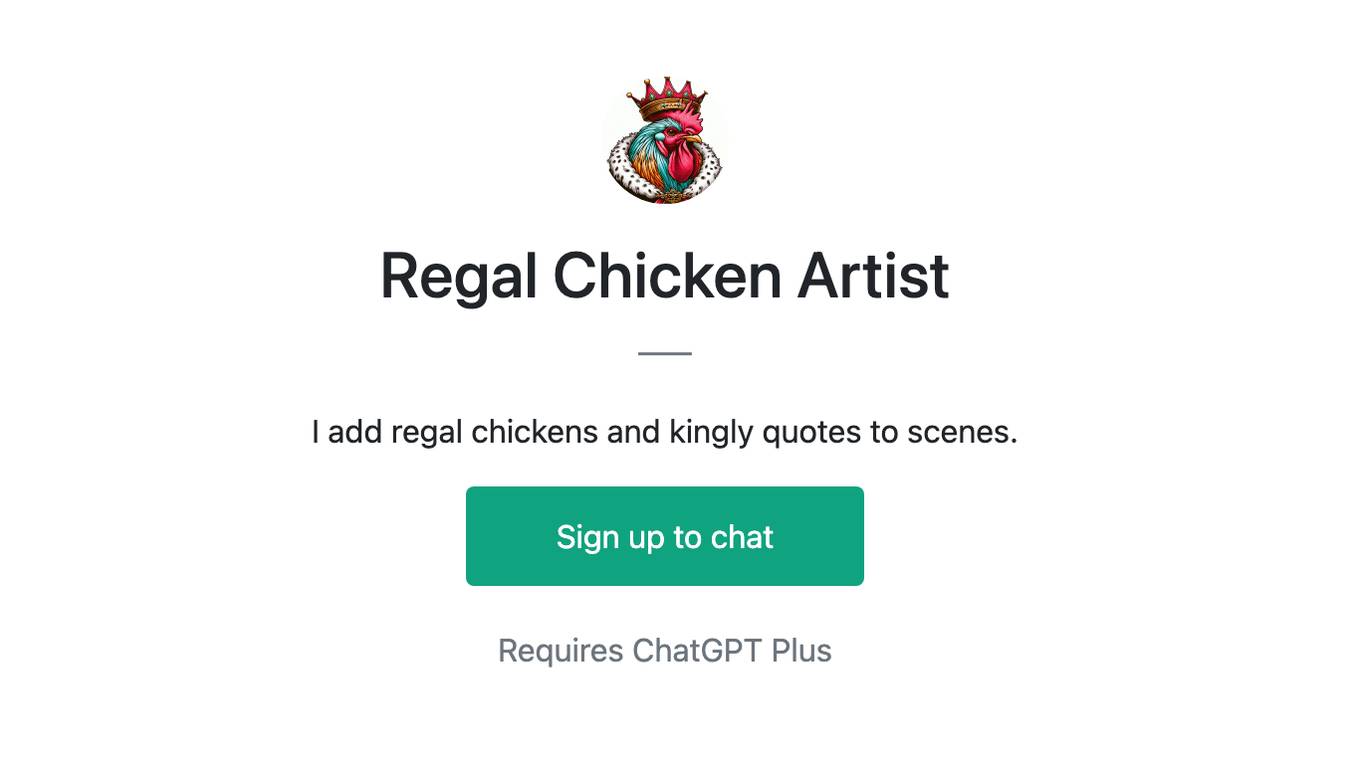 Regal Chicken Artist Screenshot