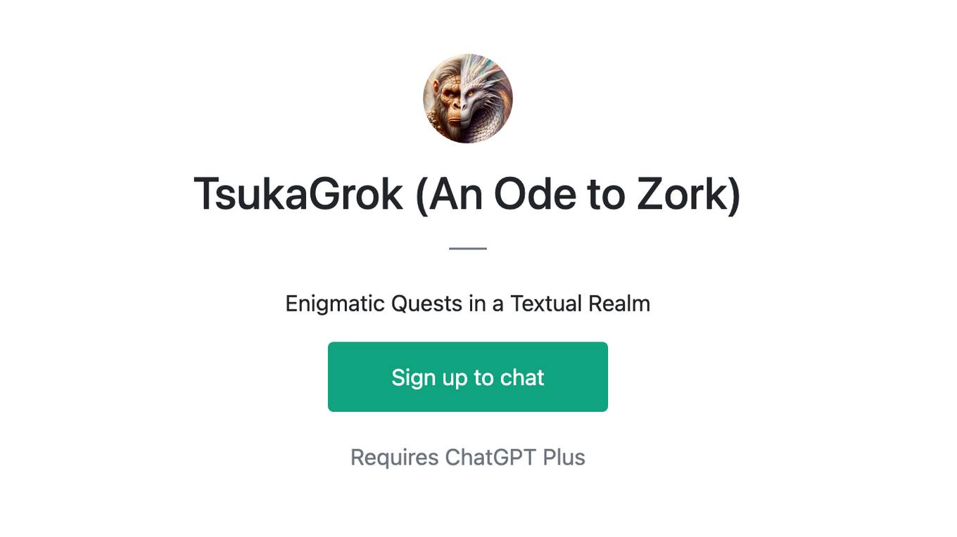 TsukaGrok (An Ode to Zork) Screenshot