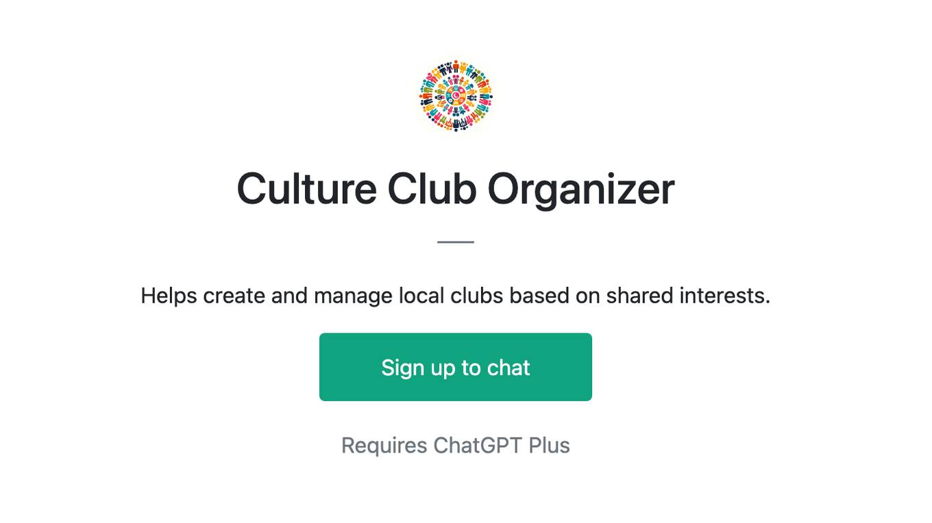 Culture Club Organizer Screenshot