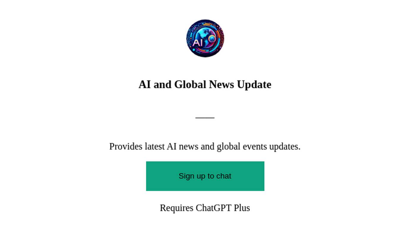 AI and Global News Update Screenshot