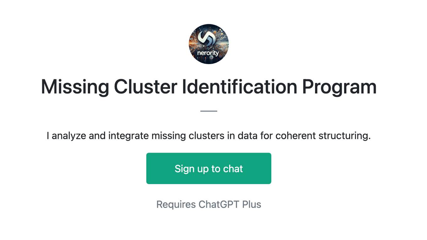 Missing Cluster Identification Program Screenshot