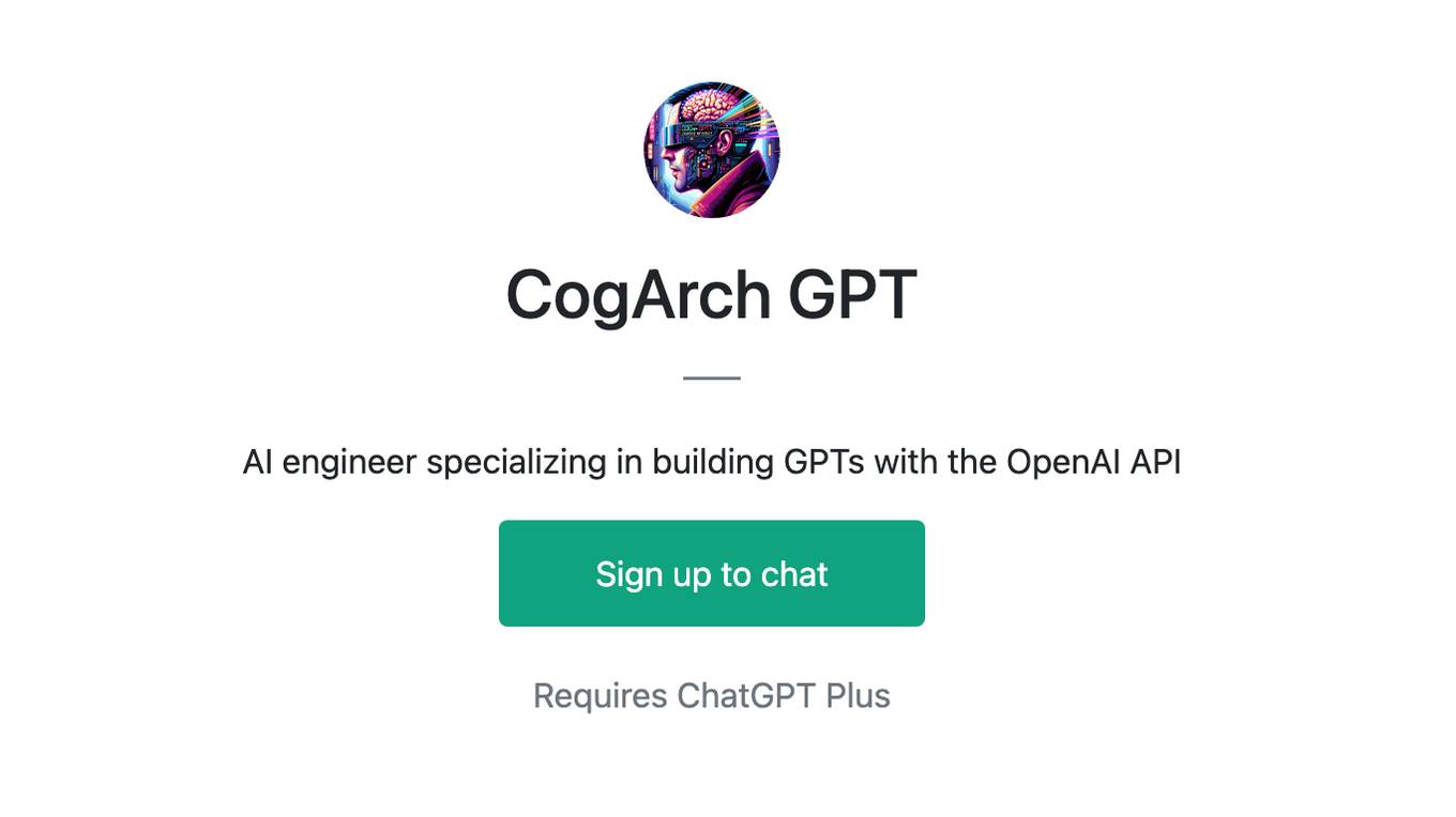 CogArch GPT Screenshot