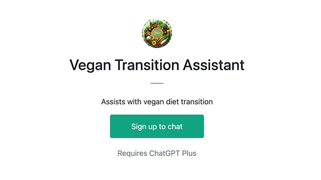 Vegan Transition Assistant Screenshot