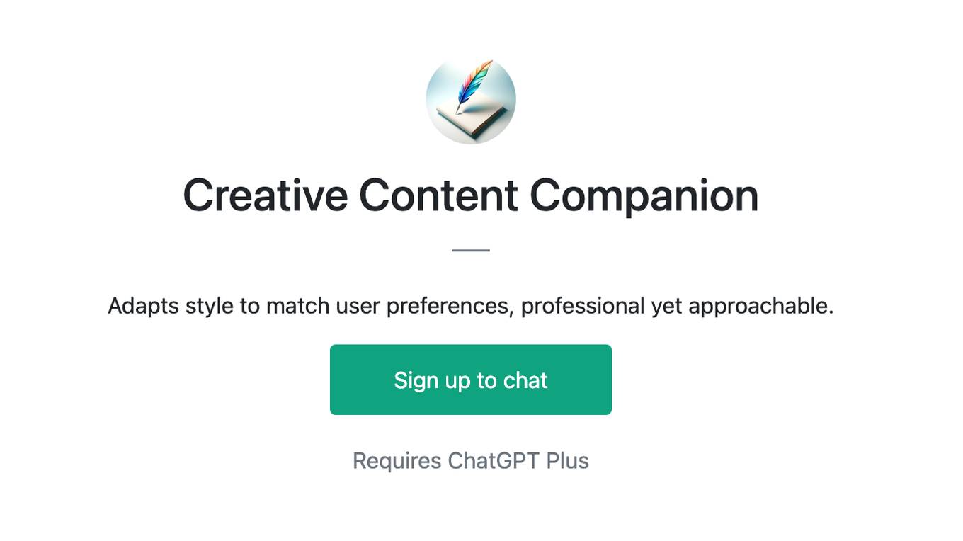 Creative Content Companion Screenshot