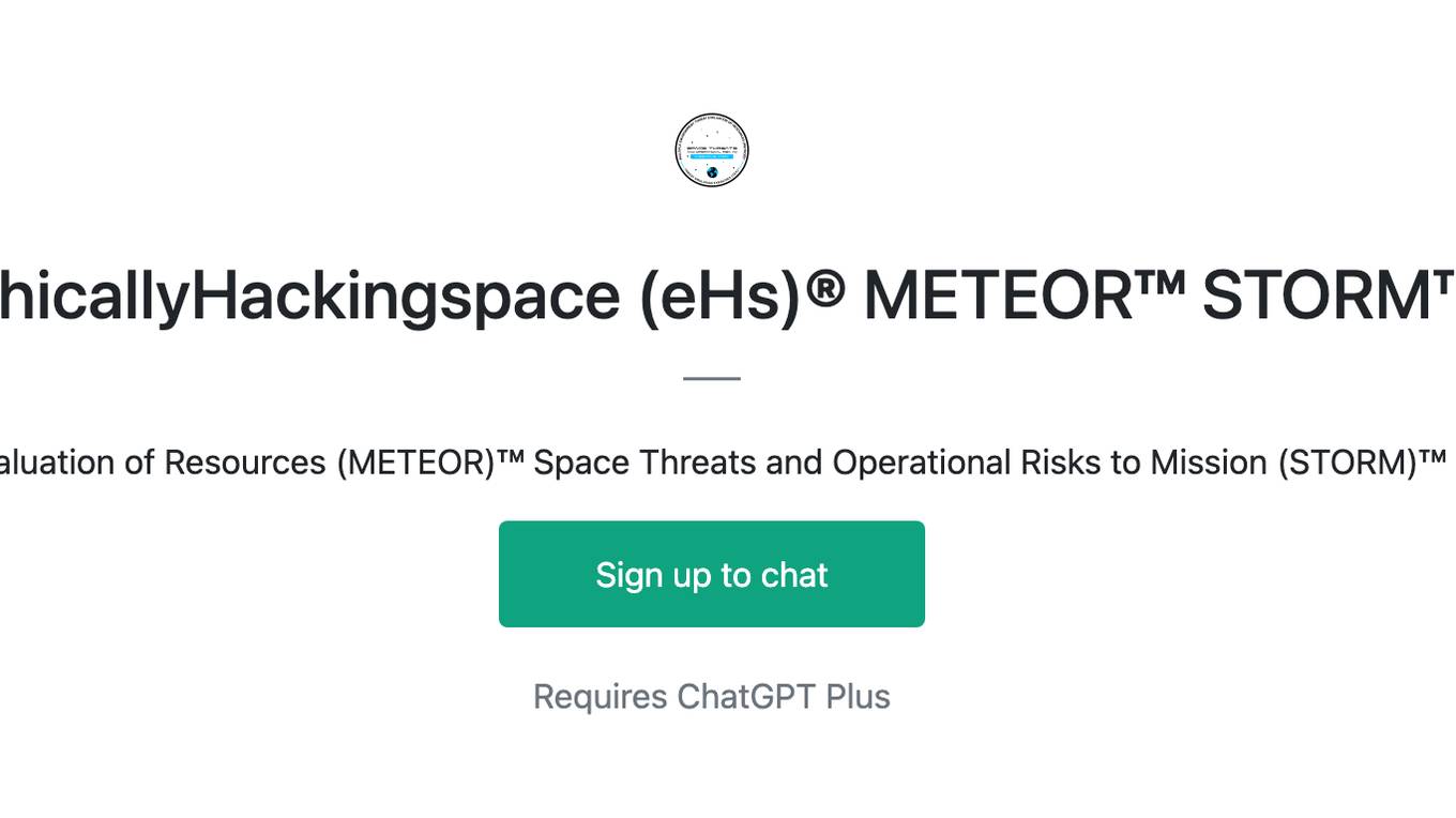 ethicallyHackingspace (eHs)® METEOR™ STORM™ Screenshot