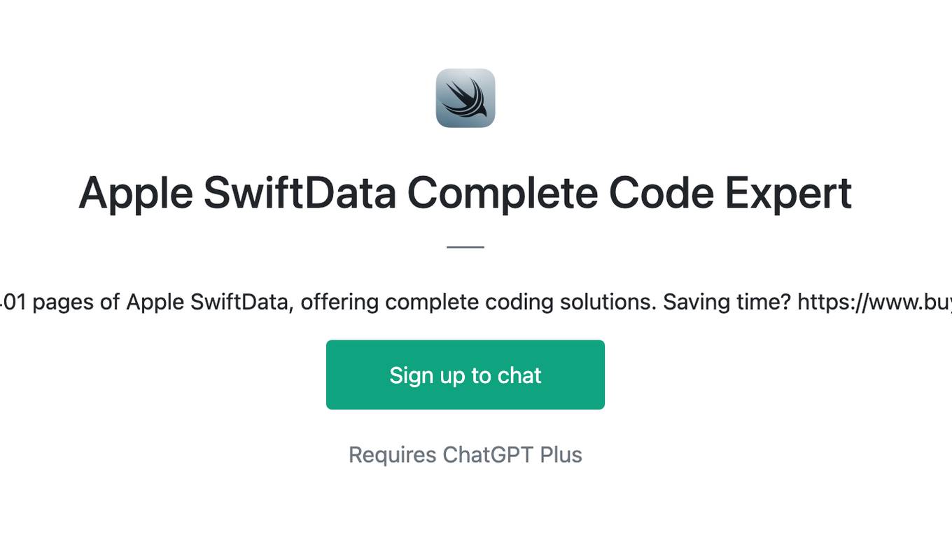 Apple SwiftData Complete Code Expert Screenshot