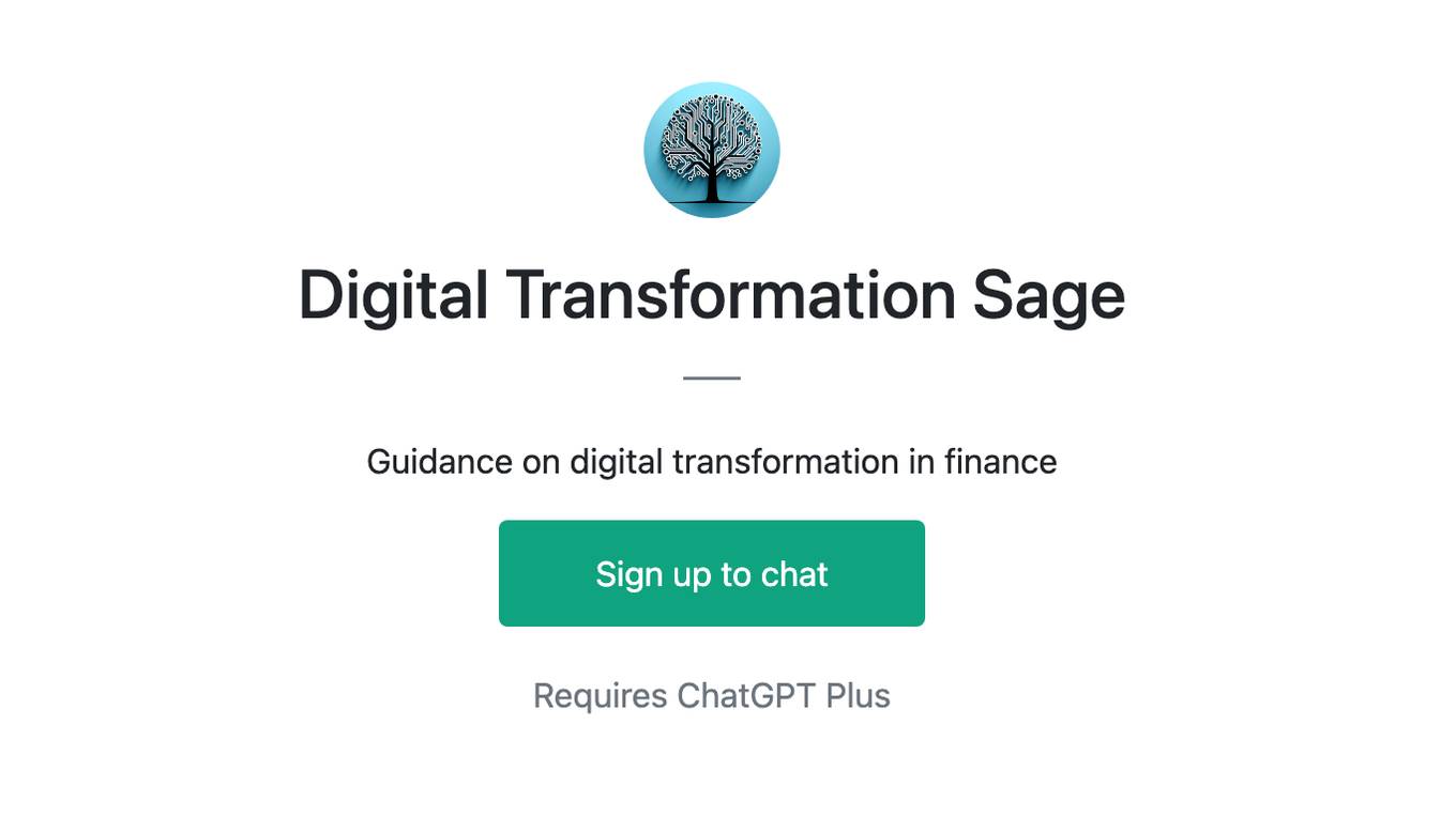 Digital Transformation Sage Screenshot