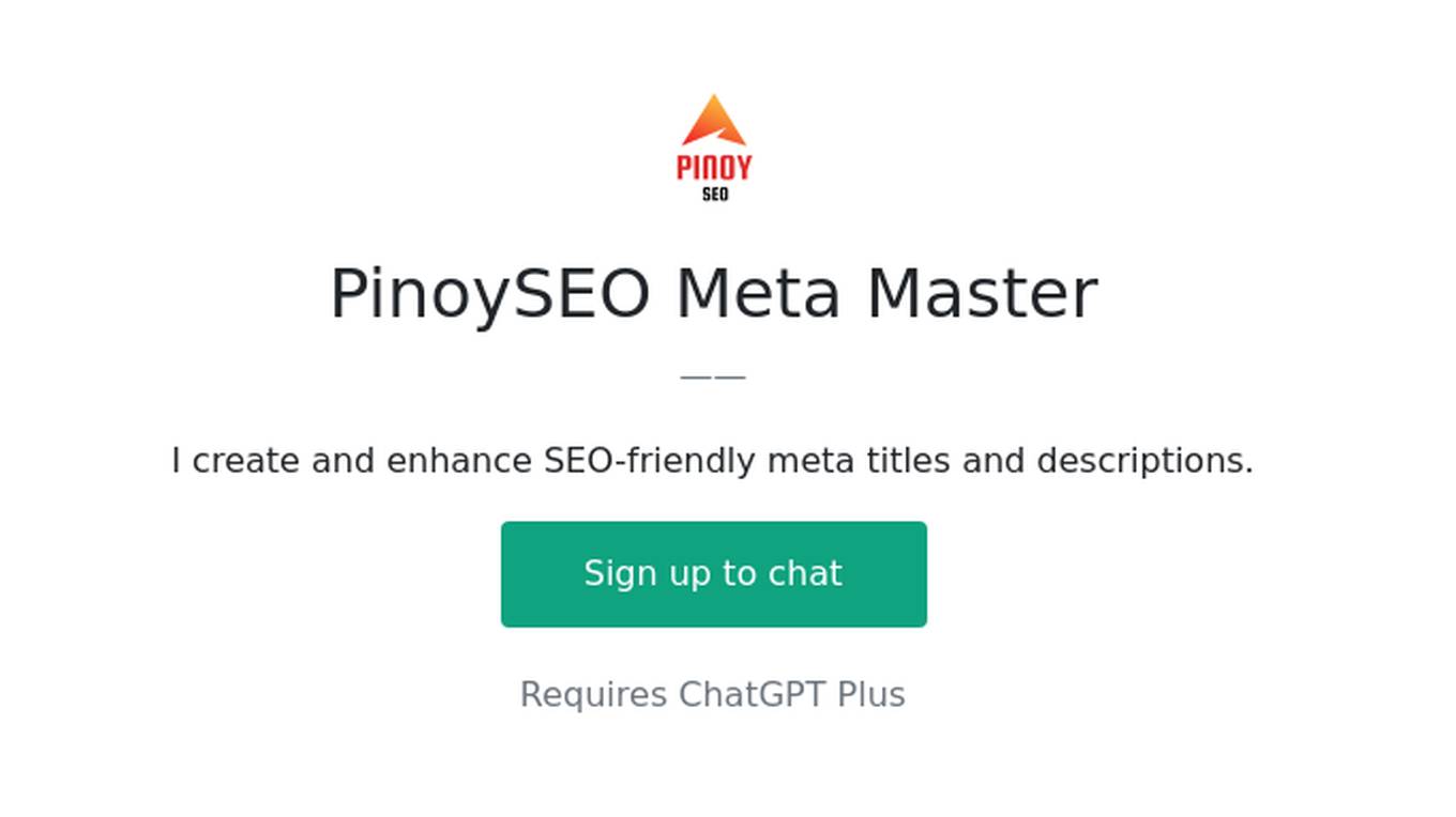 PinoySEO Meta Master Screenshot