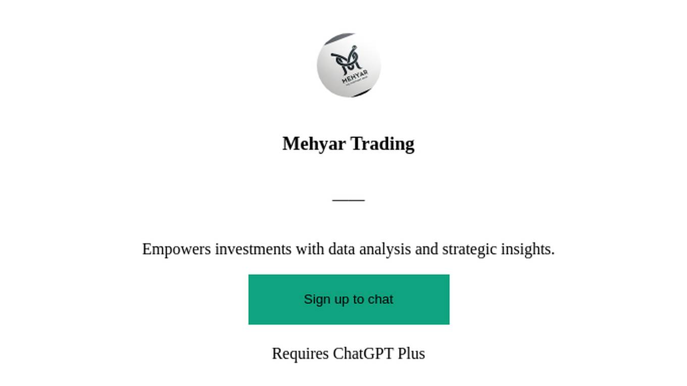 Mehyar Trading Screenshot