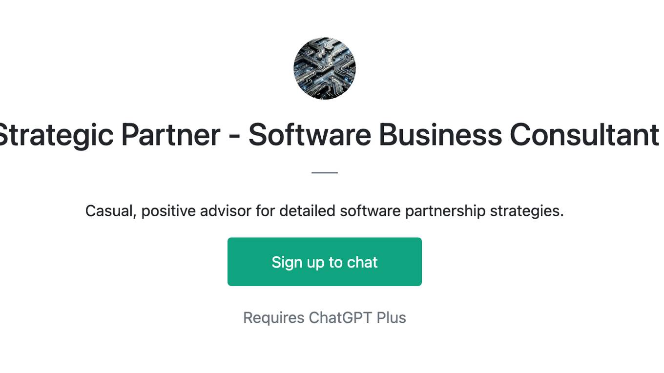 Strategic Partner - Software Business Consultant Screenshot