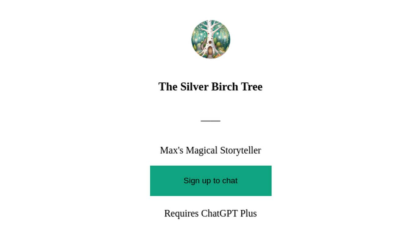 The Silver Birch Tree Screenshot