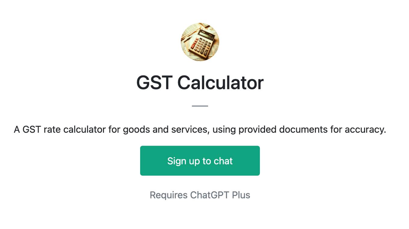 GST Calculator Screenshot