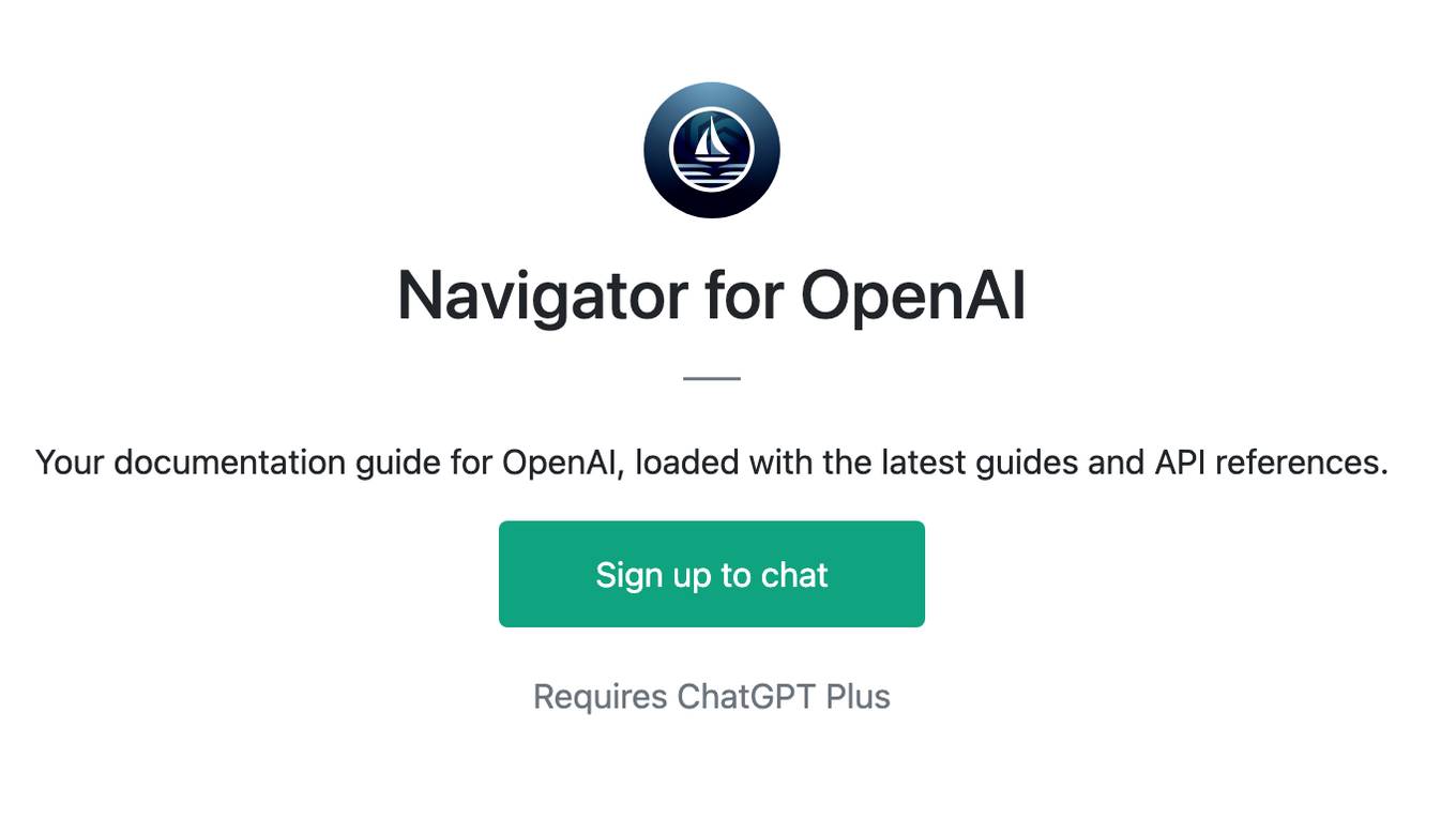 Navigator for OpenAI Screenshot