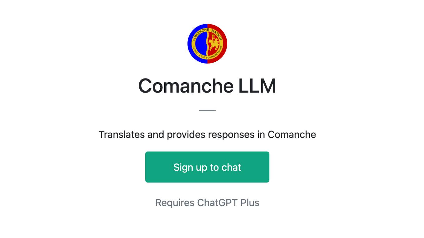 Comanche LLM Screenshot