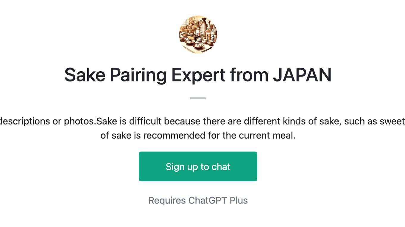 Sake Pairing Expert from JAPAN Screenshot