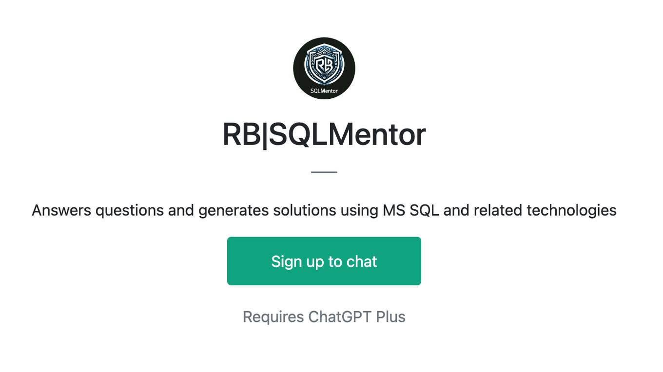 RB|SQLMentor Screenshot