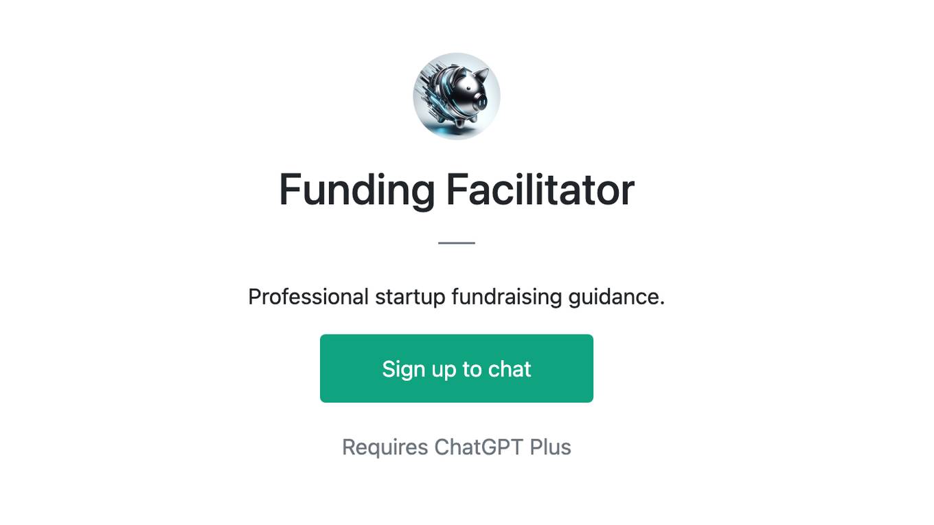 Funding Facilitator Screenshot