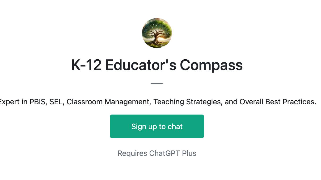 K-12 Educator's Compass Screenshot