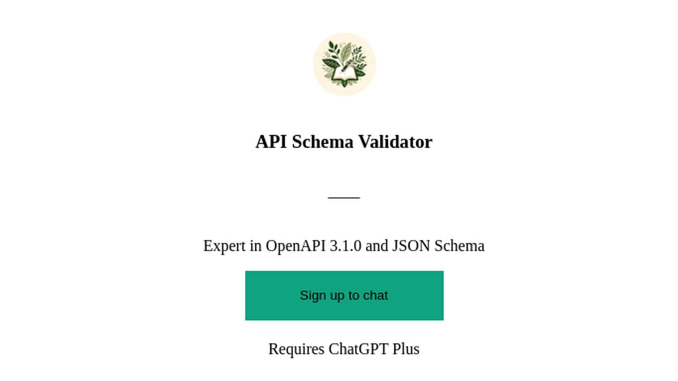 API Schema Validator Screenshot